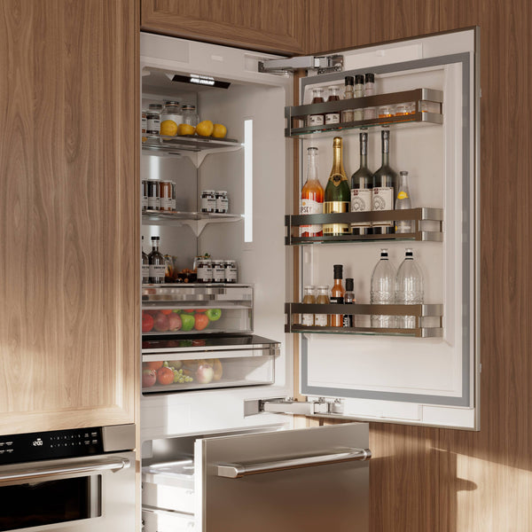 ZLINE KITCHEN & BATH Built-In 16.1-cu ft Counter-Depth Built-In Bottom-Freezer Refrigerator with Ice Maker ( Stainless Steel ) ENERGY STAR Certified