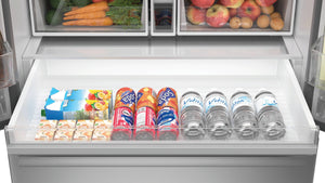 Sharp Standard-Depth 28.9-cu ft 3 -Door French Door Refrigerator with Ice Maker with Water and Ice Dispenser ( Stainless Steel ) ENERGY STAR Certified