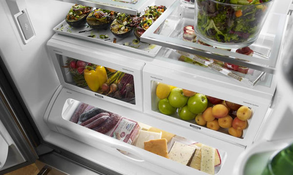 KitchenAid Counter-Depth 21.9000-cu ft 3 -Door French Door Refrigerator with Ice Maker with Water Dispenser ( Stainless steel )