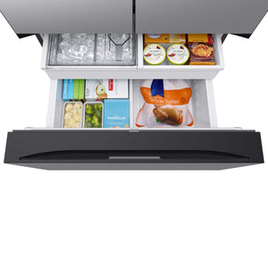 Samsung Bespoke Standard-Depth 30.1-cu ft 3 -Door Smart Compatible French Door Refrigerator with Dual Ice Maker with Water Dispenser ( Stainless Steel - All Panels ) ENERGY STAR Certified