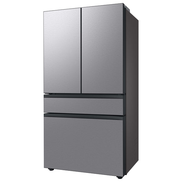 Samsung Bespoke Standard-Depth Beverage Center 28.8-cu ft 4 -Door Smart Compatible French Door Refrigerator with Dual Ice Maker with Water Dispenser and Door within Door ( Stainless Steel - All Panels ) ENERGY STAR Certified