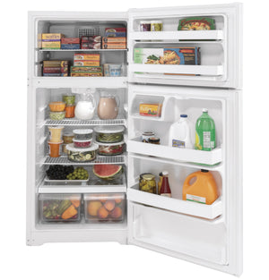 GE 15.6-cu ft Top-Freezer Refrigerator ( White )