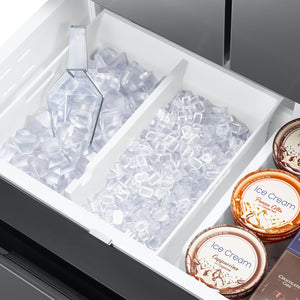 Samsung Counter-Depth Mega Capacity 26.5-cu ft 3 -Door Smart Compatible French Door Refrigerator with Dual Ice Maker ( Fingerprint Resistant Stainless Steel ) ENERGY STAR Certified