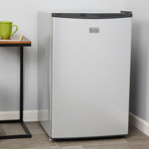 BLACK+DECKER 4.3-cu ft Mini Fridge with Freezer ( Stainless Steel ) ENERGY STAR
