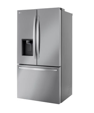 LG Standard-Depth 30.7-cu ft 3 -Door Smart Compatible French Door Refrigerator with Dual Ice Maker with Water and Ice Dispenser ( PrintProof Stainless Steel ) ENERGY STAR Certified