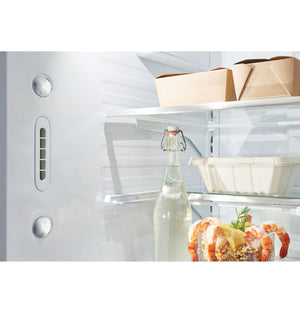 Cafe Counter-Depth Hot Water Dispenser 22.2-cu ft 3 -Door Smart Compatible French Door Refrigerator with Ice Maker with Water and Ice Dispenser ( Stainless Steel ) ENERGY STAR Certified