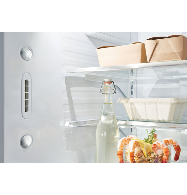 Cafe Standard-Depth Hot Water Dispenser 27.8-cu ft 3 -Door Smart Compatible French Door Refrigerator with Ice Maker with Water and Ice Dispenser ( Stainless Steel with Brushed Stainless Handles ) ENERGY STAR Certified