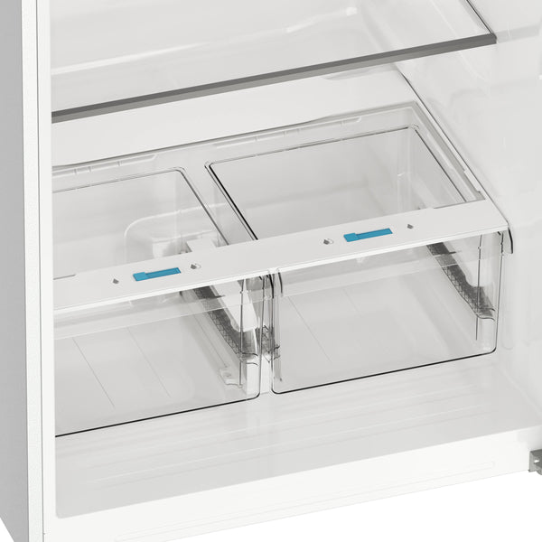 Midea Fingerprint Resistant 20.5-cu ft Top-Freezer Refrigerator ( White ) Garage Ready ENERGY STAR Certified