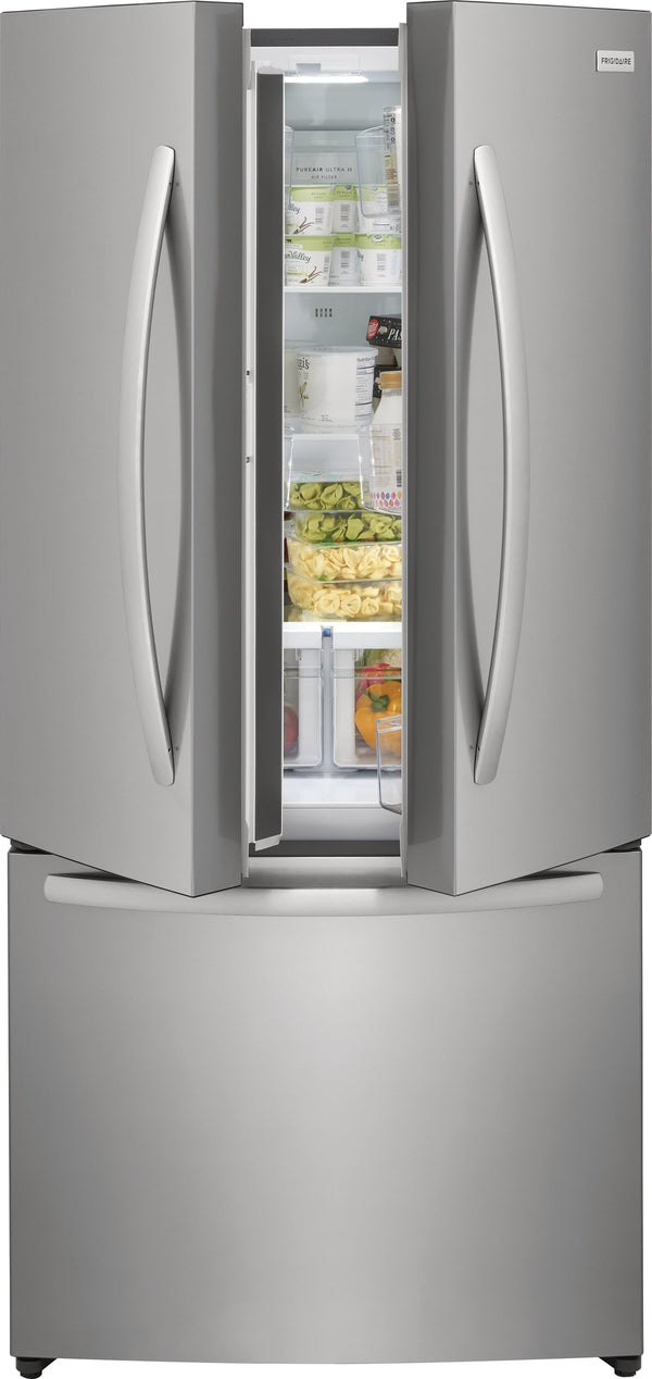 Frigidaire Counter-Depth 17.6-cu ft 3 -Door French Door Refrigerator with Ice Maker ( Fingerprint-Resistant Stainless Look ) ENERGY STAR Certified