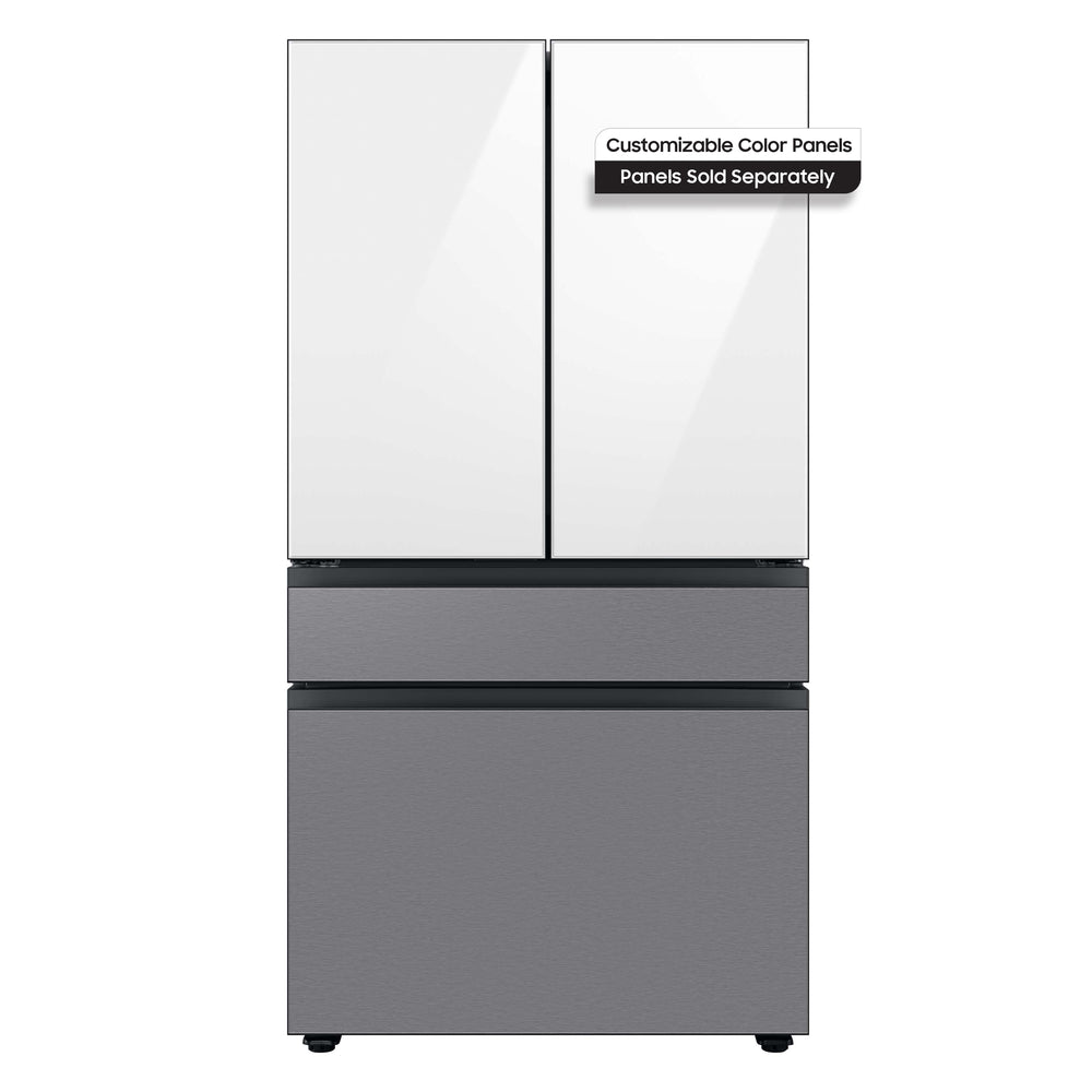 Samsung Bespoke 22.8-cu ft 4-Door Counter-Depth Refrigerator with Beverage Center (4 Panels Sold Seperately)