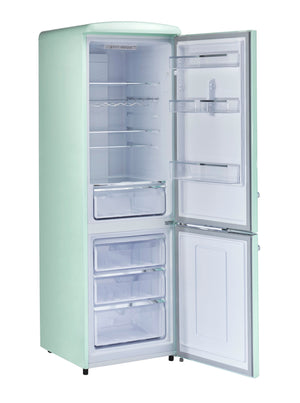 UNIQUE Classic Retro 11.7-cu ft Counter-Depth Bottom-Freezer Refrigerator Summer Mint Green ) ENERGY STAR Certified