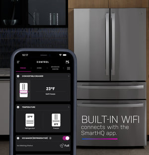 GE Profile Standard-Depth 28.7-cu ft 4 -Door Smart Compatible French Door Refrigerator with Ice Maker with Water Dispenser ( Stainless Steel ) ENERGY STAR Certified