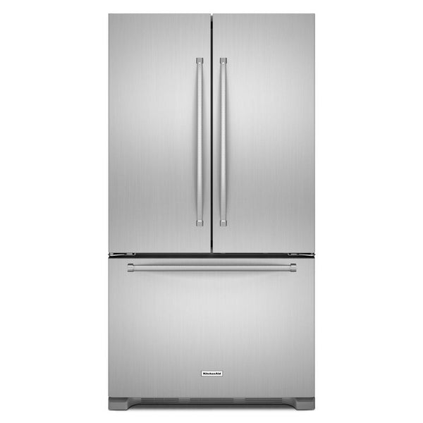 KitchenAid Standard-Depth 25.2-cu ft 3 -Door French Door Refrigerator with Ice Maker with Water Dispenser ( Stainless steel ) ENERGY STAR Certified