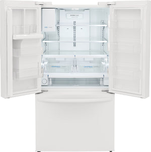 Frigidaire Standard-Depth 27.8-cu ft 3 -Door French Door Refrigerator with Ice Maker with Water and Ice Dispenser ( White ) ENERGY STAR Certified