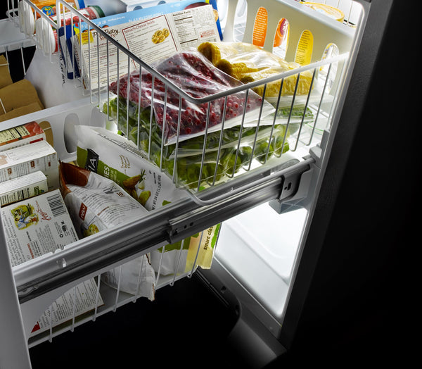 Whirlpool Standard-Depth 22.1-cu ft 3 -Door French Door Refrigerator ( Black ) ENERGY STAR Certified