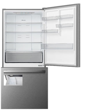 Hisense 17.2-cu ft Counter-Depth Bottom-Freezer Refrigerator with Ice Maker ( Fingerprint Resistant Stainless Steel ) ENERGY STAR Certified
