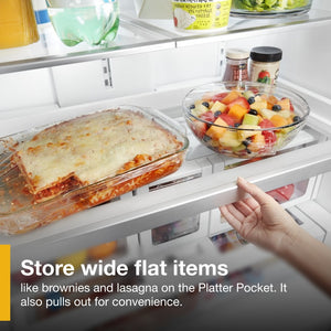 Whirlpool Standard-Depth 26.8-cu ft 3 -Door French Door Refrigerator with Dual Ice Maker with Water and Ice Dispenser ( Fingerprint Resistant Black Stainless ) ENERGY STAR Certified