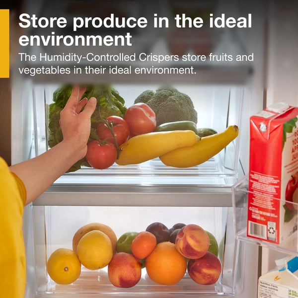 Whirlpool 24.5-cu ft Side-by-Side Refrigerator with Ice Maker ,Water and Ice Dispenser ( Fingerprint Resistant Black Stainless )