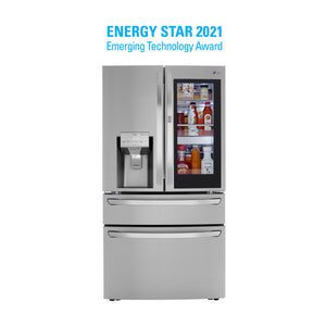 LG Standard-Depth Craft Ice Full-Convert Drawer 29.5-cu ft 4 -Door Smart Compatible French Door Refrigerator with Dual Ice Maker with Water and Ice Dispenser and Door within Door ( Printproof Stainless Steel ) ENERGY STAR Certified