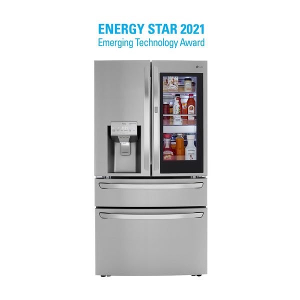 LG Standard-Depth Craft Ice Full-Convert Drawer 29.5-cu ft 4 -Door Smart Compatible French Door Refrigerator with Dual Ice Maker with Water and Ice Dispenser and Door within Door ( Printproof Stainless Steel ) ENERGY STAR Certified