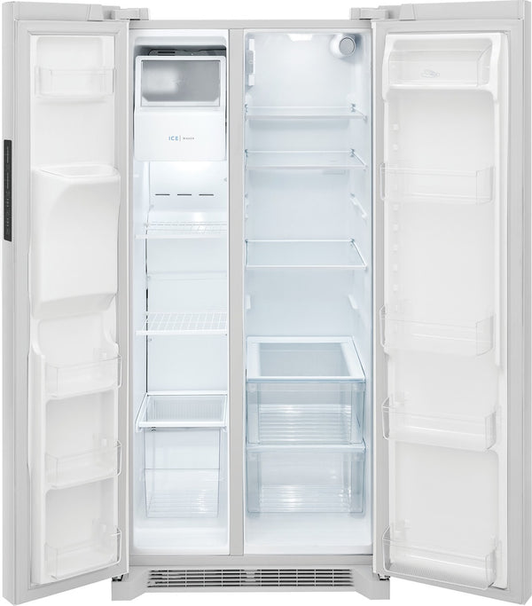 Frigidaire 22.3-cu ft Side-by-Side Refrigerator with Ice Maker ,Water and Ice Dispenser ( White ) ENERGY STAR Certified