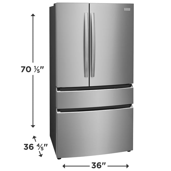 Frigidaire Gallery Standard-Depth 27.2-cu ft 4 -Door French Door Refrigerator with Ice Maker with Water Dispenser ( Fingerprint Resistant Stainless Steel ) ENERGY STAR Certified