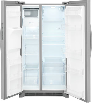 Frigidaire 25.6-cu ft Side-by-Side Refrigerator with Ice Maker ,Water and Ice Dispenser ( Stainless steel ) ENERGY STAR Certified