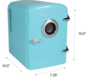 Frigidaire Built-in Bluetooth Speaker 0.3-cu ft Mini Fridge ( Blue ) Garage Ready