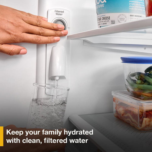 Whirlpool Counter-Depth 20-cu ft 3 -Door French Door Refrigerator with Ice Maker ( Black ) ENERGY STAR Certified