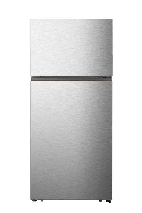 Hisense Top Mount 18-cu ft Top-Freezer Refrigerator ( Stainless Steel ) Garage Ready ENERGY STAR Certified