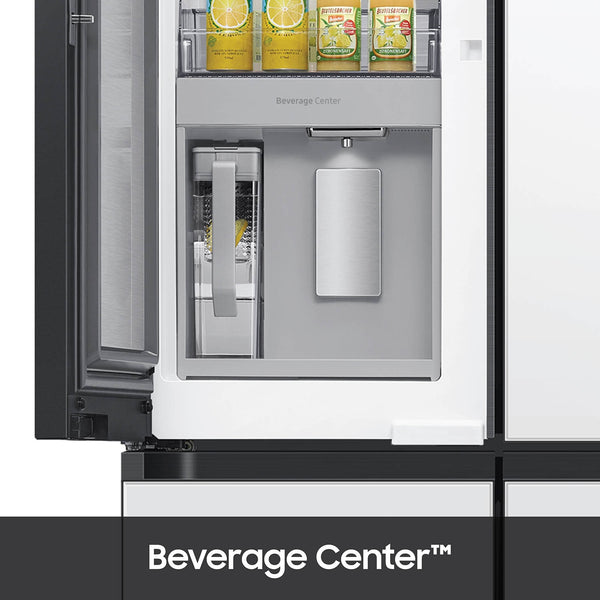 Samsung Bespoke Standard-Depth Beverage Center 28.6-cu ft 4 -Door Smart Compatible French Door Refrigerator with Dual Ice Maker with Water Dispenser and Door within Door ( Panels Sold Separately ) ENERGY STAR Certified
