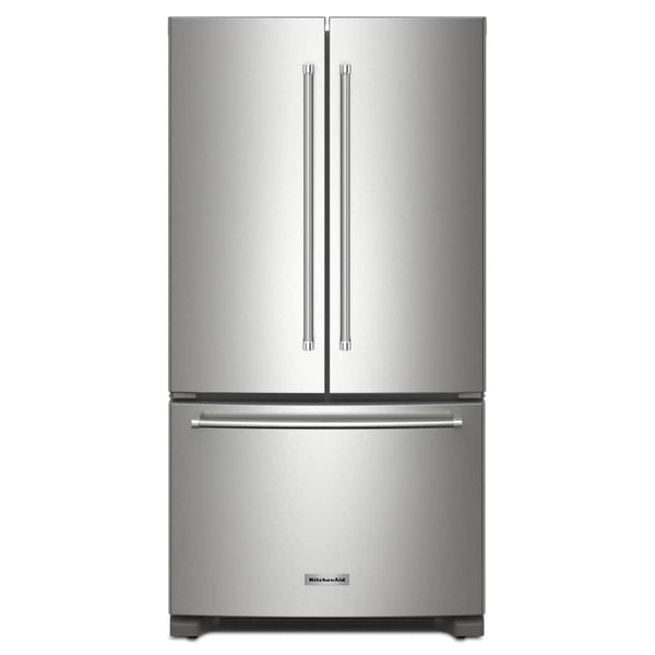 KitchenAid Counter-Depth 20-cu ft 3 -Door French Door Refrigerator with Ice Maker ( Stainless Steel ) ENERGY STAR Certified