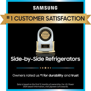 Samsung Family Hub 26.7-cu ft Side-by-Side Refrigerator Smart Compatible with Ice Maker ,Water and Ice Dispenser ( Fingerprint Resistant Stainless Steel ) ENERGY STAR Certified