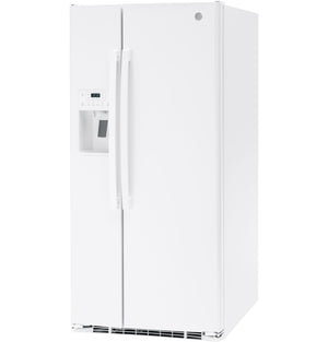GE 23-cu ft Side-by-Side Refrigerator with Ice Maker ,Water and Ice Dispenser ( White )