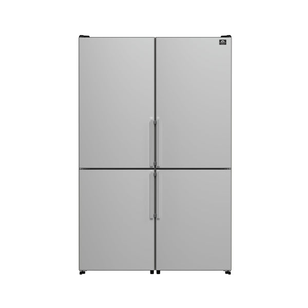 FORNO Guardia 21.6-cu ft Counter-Depth Bottom-Freezer Refrigerator Stainless steel ) ENERGY STAR Certified