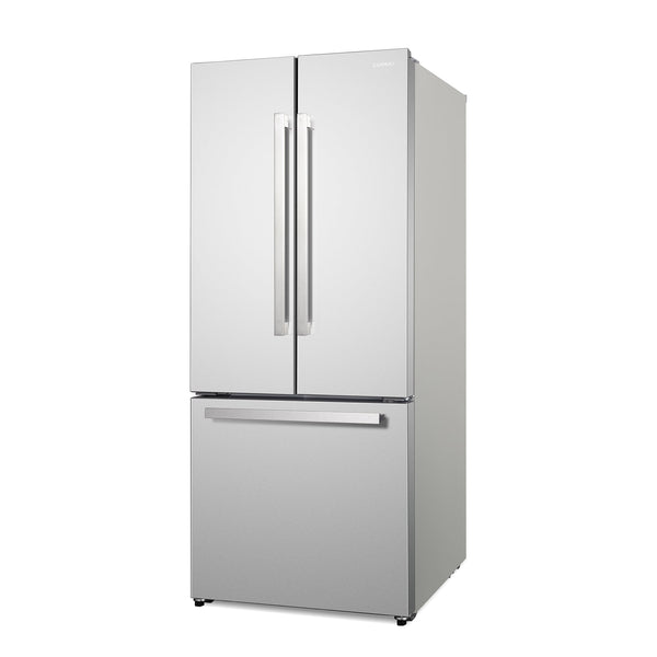 Cosmo Counter-Depth 17.5-cu ft 3 -Door French Door Refrigerator with Ice Maker ( Stainless Steel ) ENERGY STAR Certified