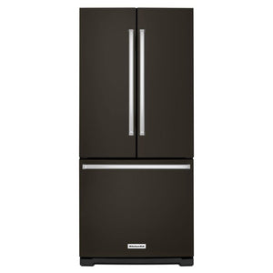 KitchenAid Standard-Depth 19.7-Cu. Feet 3 -Door French Door Refrigerator with Ice Maker with water dispenser ( Black Stainless Steel with PRINTSHIELD Finish )