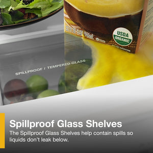 Whirlpool 22.1-cu ft Standard-Depth Bottom-Freezer Refrigerator with Ice Maker ( Fingerprint Resistant Black Stainless ) ENERGY STAR Certified