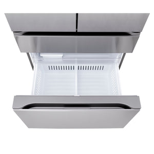 LG Standard-Depth 29.6-cu ft 4 -Door Smart Compatible French Door Refrigerator with Ice Maker with Water Dispenser ( PrintProof Stainless Steel ) ENERGY STAR Certified