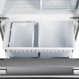 FORNO Standard-Depth 17.5-cu ft 3 -Door French Door Refrigerator with Ice Maker with Ice Dispenser ( Stainless Steel )