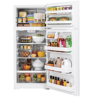 GE 17.5-cu ft Top-Freezer Refrigerator ( White )