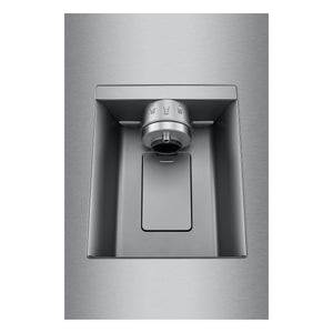 LG Counter-Depth Zero Clearance 23.7-cu ft 3 -Door Smart Compatible French Door Refrigerator with Dual Ice Maker with Water and Ice Dispenser ( PrintProof Stainless Steel ) ENERGY STAR Certified