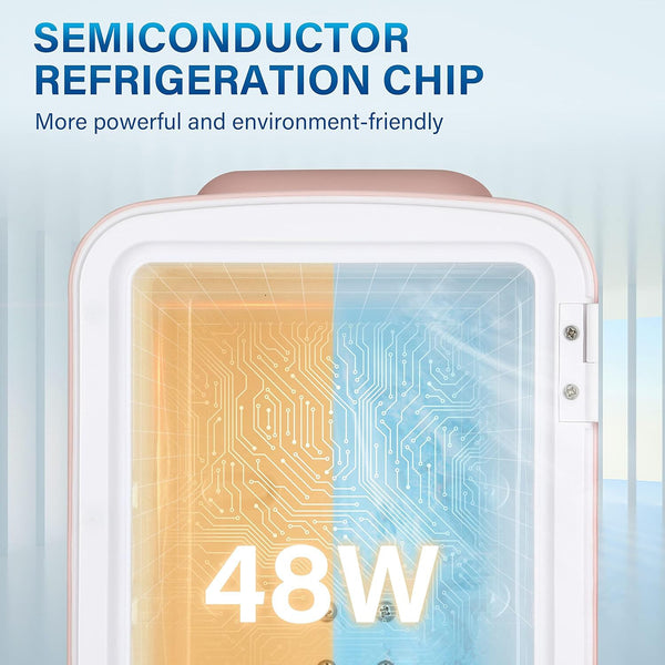 Mondawe 0.14-cu ft Mini Fridge ( Pink )