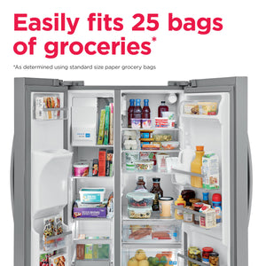 Frigidaire Gallery 25.6-cu ft Side-by-Side Refrigerator with Ice Maker ,Water and Ice Dispenser ( Fingerprint Resistant Stainless Steel ) ENERGY STAR Certified