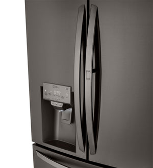 LG Standard-Depth 29.5-cu ft 4 -Door Smart Compatible French Door Refrigerator with Dual Ice Maker with Water and Ice Dispenser and Door within Door ( Printproof Black Stainless Steel ) ENERGY STAR Certified