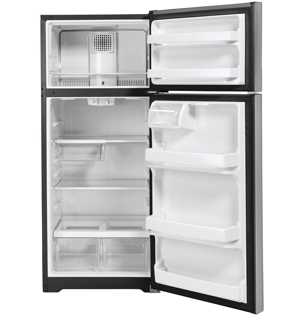 GE 17.5-cu ft Top-Freezer Refrigerator ( Stainless Steel )