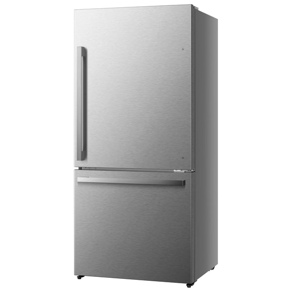 Hisense 17.2-cu ft Counter-Depth Bottom-Freezer Refrigerator Fingerprint Resistant Stainless Steel ) ENERGY STAR Certified