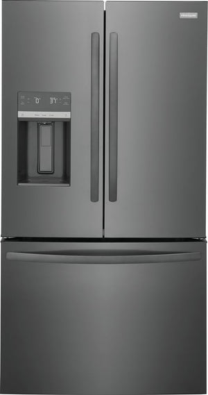 Frigidaire Standard-Depth 27.8-cu ft 3 -Door French Door Refrigerator with Ice Maker with Water and Ice Dispenser ( Black Stainless Steel ) ENERGY STAR Certified