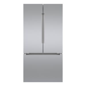 Bosch Counter-Depth 22-cu ft 3 -Door Smart Compatible French Door Refrigerator with Ice Maker with Ice Dispenser ( Stainless Steel ) ENERGY STAR Certified