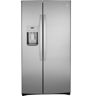 GE 25.1-cu ft Side-by-Side Refrigerator with Ice Maker ,Water and Ice Dispenser ( Stainless Steel )